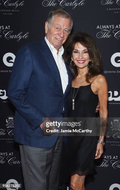 Helmut Huber and Susan Lucci attend the 'Always At The Carlyle' Premiere Presented By Moet & Chandon on May 8, 2018 at the Carlyle Hotel in New York...