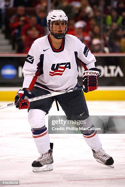 Angela Ruggiero of Team USA skates during the game against Team Canada at Scotiabank Place on January 1, 2010 in Ottawa, Canada.