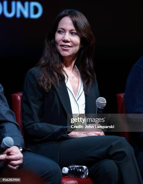 Producer Leslie Urdang speaks during the SAG-AFTRA Foundation Conversations: "The Seagull" at The Robin Williams Center on May 8, 2018 in New York...