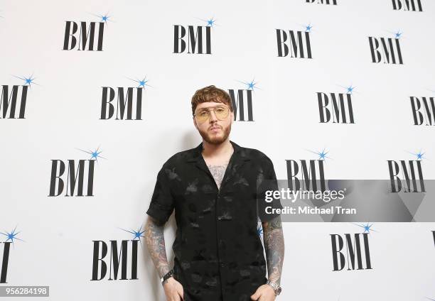 James Arthur arrives to the 66th Annual BMI Pop Awards held at the Beverly Wilshire Four Seasons Hotel on May 8, 2018 in Beverly Hills, California.