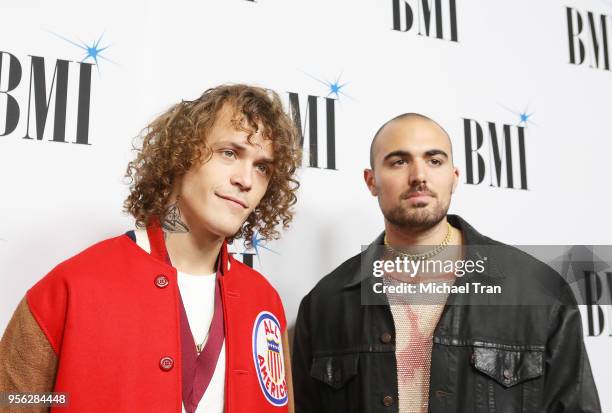 Cheat Codes arrive to the 66th Annual BMI Pop Awards held at the Beverly Wilshire Four Seasons Hotel on May 8, 2018 in Beverly Hills, California.