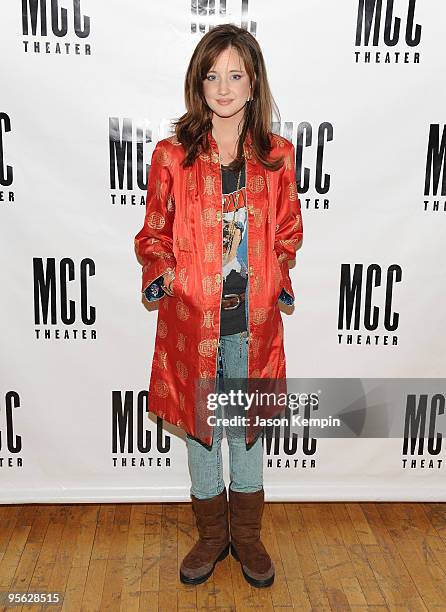Actress Andrea Riseborough attends a meet and greet with the cast of "The Pride" at the Manhattan Theatre Club Rehearsal Studios on January 7, 2010...