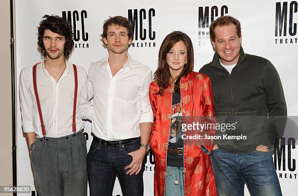 Actors Ben Whishaw, Hugh Dancy, Andrea Riseborough and Adam James attend a meet and greet with the cast of "The Pride" at the Manhattan Theatre Club...