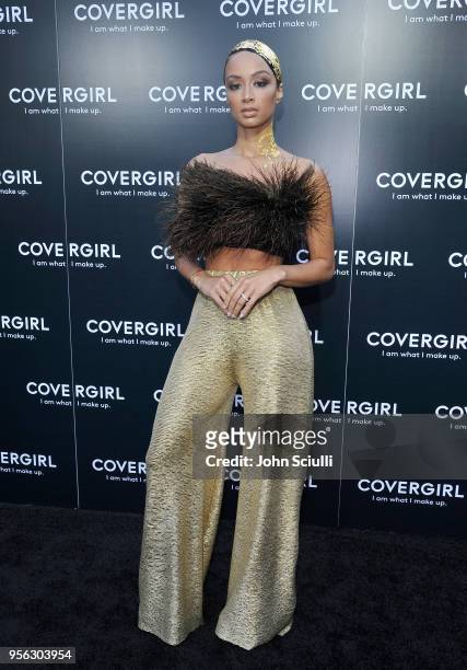 Draya Michele attends a COVERGIRL sneak peek to their Fall 2018 Makeup line with COVERGIRL'S SVP, Ukonwa Ojo on May 8, 2018 in Los Angeles,...