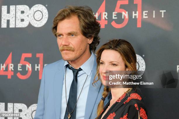 Actor Michael Shannon and Kate Arrington attend the "Fahrenheit 451" New York Premiere at NYU Skirball Center on May 8, 2018 in New York City.