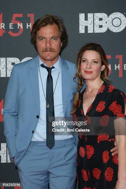 NEW YORK, NY Michael Shannon and Kate Arrington attend the New York premiere of "Farenheit 451" at NYU Skirball Center on May 8, 2018 in New York,...