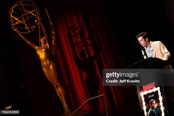 Moderator John Mulaney speaks onstage during BARRY FYC at Wolf Theatre on May 8, 2018 in North Hollywood, California.