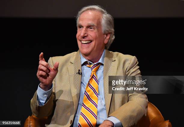 Actors Henry Winkler speaks onstage in a panel discussion for BARRY FYC at Wolf Theatre on May 8, 2018 in North Hollywood, California.