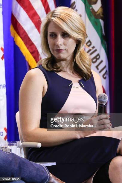 Politician Katie Hill attends the 25th Congressional District Democratic Candidate Debate Presented by NextGen America at The Canyon on May 8, 2018...