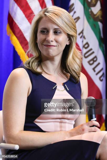 Politician Katie Hill attends the 25th Congressional District Democratic Candidate Debate Presented by NextGen America at The Canyon on May 8, 2018...