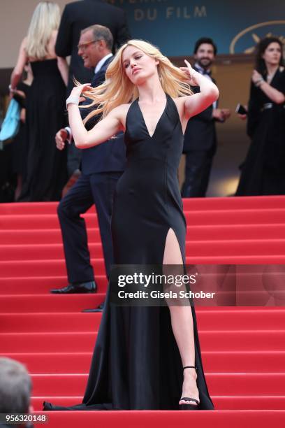 Georgia May Jagger, daughter of Mick Jagger, attends the screening of "Everybody Knows " and the opening gala during the 71st annual Cannes Film...