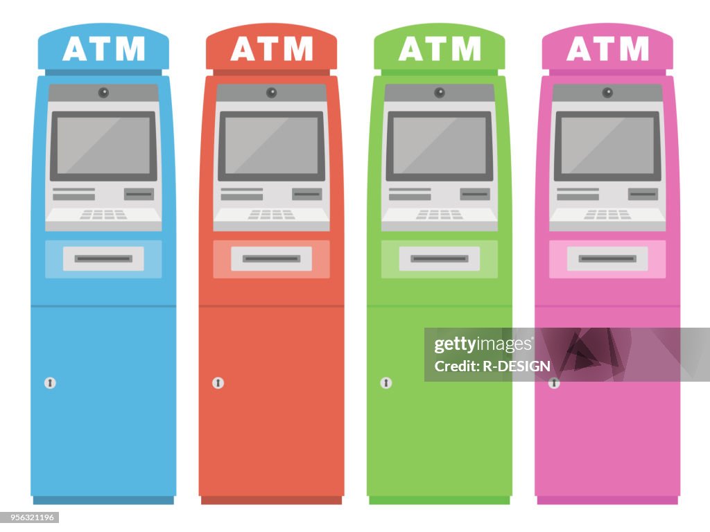 Teller Machine Types Automated Teller Machine High-Res Vector Graphic - Getty Images