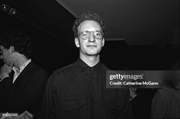 American film maker Stephen Soderbergh poses for a photo at a party for the release of his film "Sex, Lies and Videotape" in 1989 in New York City,...