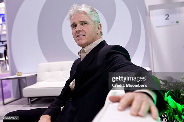 Bill Morrow, chief executive officer of Clearwire Corp., sits for a photo following an interview at the 2010 International Consumer Electronics Show...