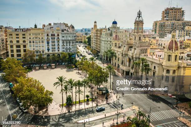 view of valencia city - valencia spain landmark stock pictures, royalty-free photos & images