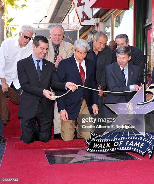 Actor Ted Danson, Los Angeles city council president Eric Garcetti, councilman Tom LaBonge, actor Sam Waterston, producer Dick Wolf, Hollywood...