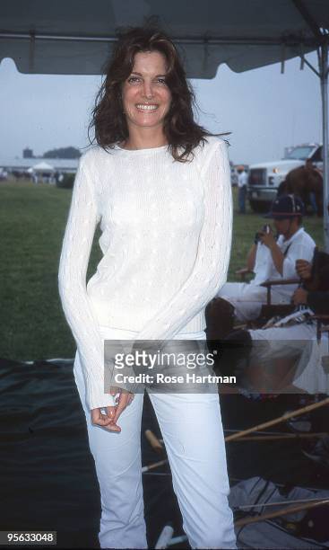 Model Stephanie Seymour at a polo match in 2000 in Bridgehampton Long Island, New York.
