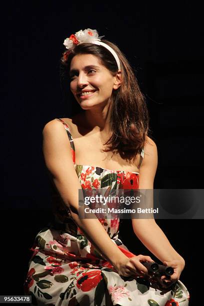 Actress Caterina Murino performs in "Dona Flor And Her The Two Husbands" at the Massimo Theatre on January 7 , 2010 in Cagliari , Italy.