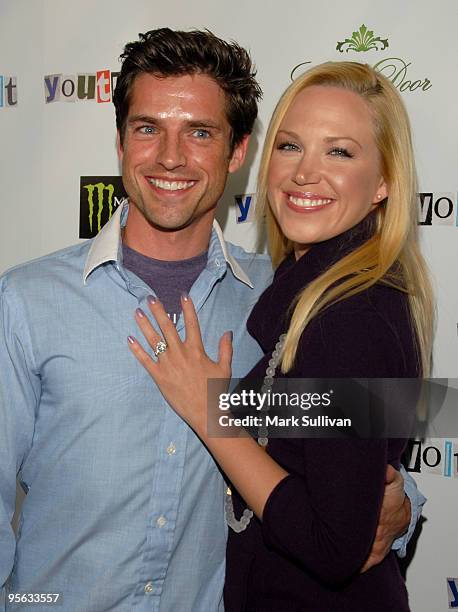 Actors Michael Graziadei and Adrienne Frantz arrive at the premiere of "Youth In Revolt" at Grauman's Chinese Theatre on January 6, 2010 in...