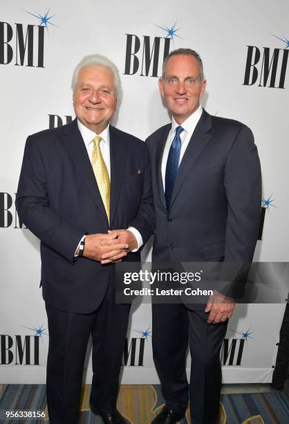 Chairman of Sony/ATV Music Publishing Martin Bandier and BMI President & CEO Mike O'Neill attend 66th Annual BMI Pop Awards at Regent Beverly...