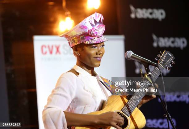Singer/songwriter Priscilla Renea performs at the 'She Rocks" Showcase Presented by the Women's International Music Network during The 2018 ASCAP "I...