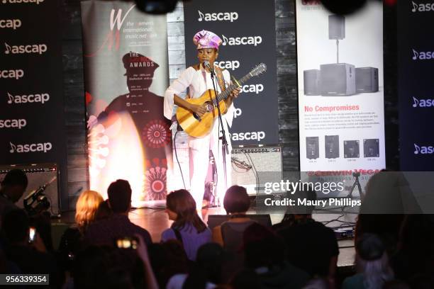 Singer/songwriter Priscilla Renea performs at the 'She Rocks" Showcase Presented by the Women's International Music Network during The 2018 ASCAP "I...