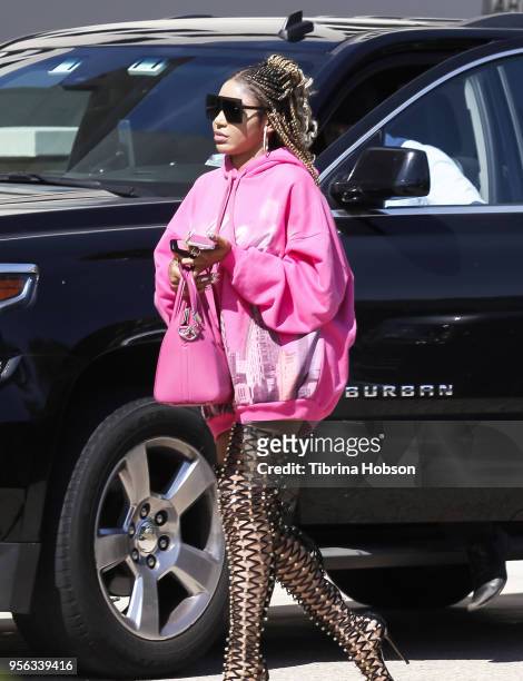 Dencia is seen shopping in Beverly Hills on May 8, 2018 in Beverly Hills, California.