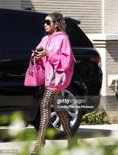 Dencia is seen shopping in Beverly Hills on May 8, 2018 in Beverly Hills, California.