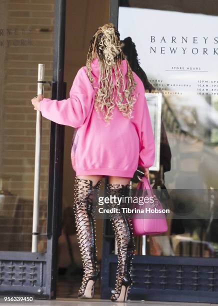 Dencia is seen shopping in Beverly Hills on May 8, 2018 in Beverly Hills, California.