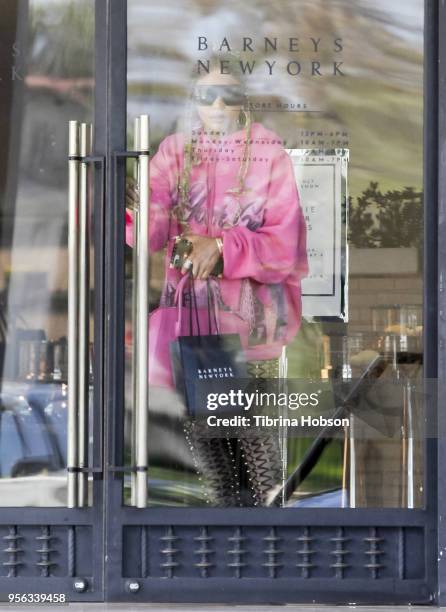 Dencia is seen shopping in Beverly Hills on May 8, 2018 in Beverly Hills, California.