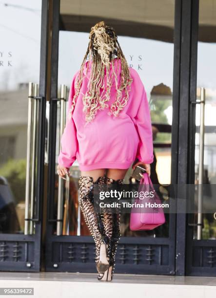 Dencia is seen shopping in Beverly Hills on May 8, 2018 in Beverly Hills, California.