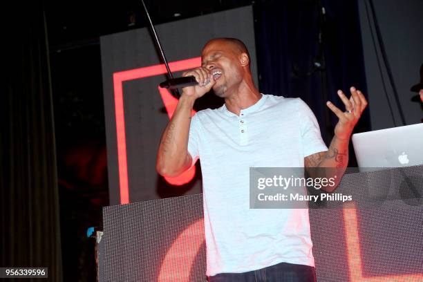 Producer Lomel performs onstage at the 'istandard Producer And Rapper Showcase' during The 2018 ASCAP "I Create Music" EXPO at Loews Hollywood Hotel...