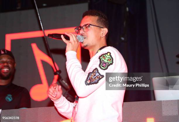 Chason performs during the 'istandard Producer And Rapper Showcase' at The 2018 ASCAP "I Create Music" EXPO at Loews Hollywood Hotel on May 8, 2018...