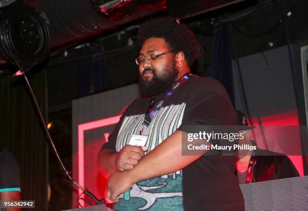 Producer Centipede performs onstage at the 'istandard Producer And Rapper Showcase' during The 2018 ASCAP "I Create Music" EXPO at Loews Hollywood...