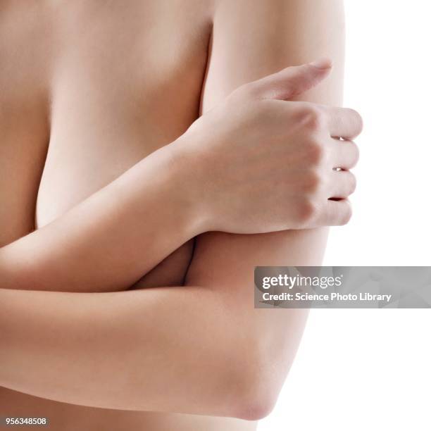 breast awareness, conceptual image - borstkas stockfoto's en -beelden