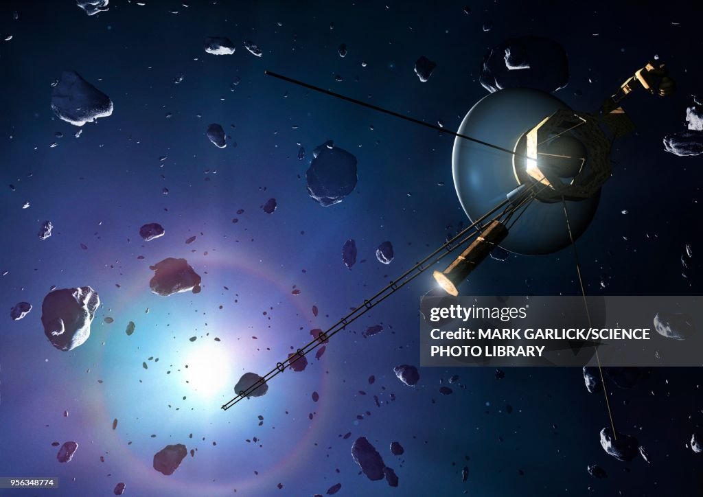 Voyager probe in the Oort cloud, illustration