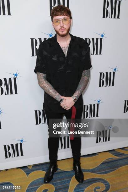 Songwriter James Arthur attends the 66th Annual BMI Pop Awards - Arrivals at the Beverly Wilshire Four Seasons Hotel on May 8, 2018 in Beverly Hills,...