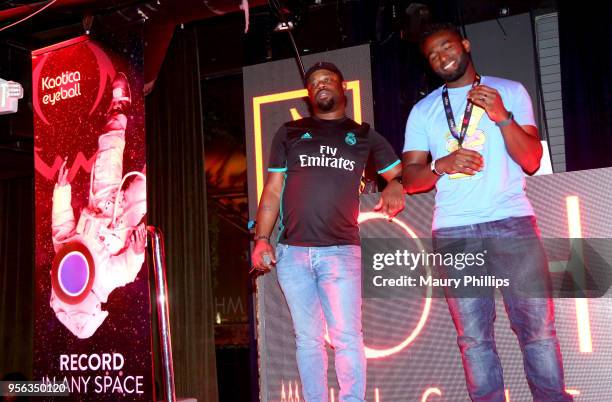 Host Courtney "Cizzurp" Carroll and Producer Rickshon perform onstage during the 'istandard Producer And Rapper Showcase' at The 2018 ASCAP "I Create...