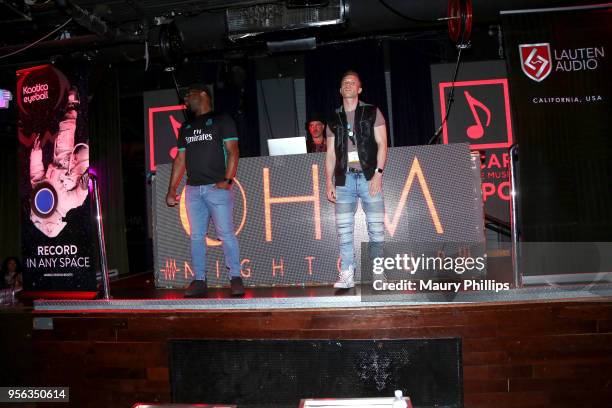 Host Courtney "Cizzurp" Carroll and producer Cody Jay perform onstage at the 'istandard Producer And Rapper Showcase' during The 2018 ASCAP "I Create...