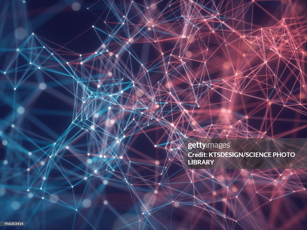 Abstract Network Of Lines And Dots Illustration Illustration - Getty Images
