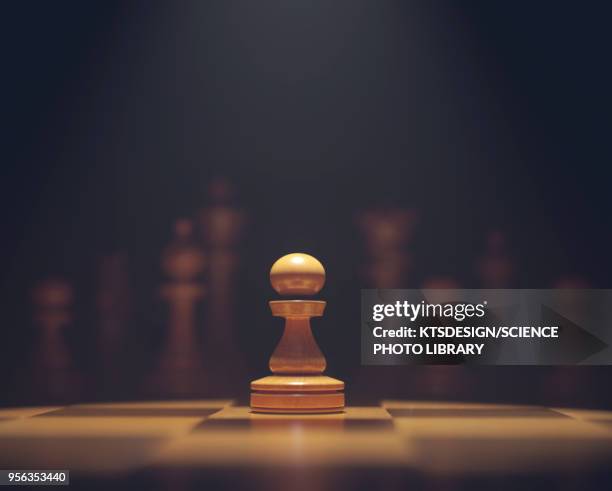 chess pawn on board - pawn chess piece stock pictures, royalty-free photos & images