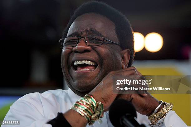 American soul singer Al Green attends a press conference at The Famous Spiegeltent on January 8, 2010 in Sydney, Australia.