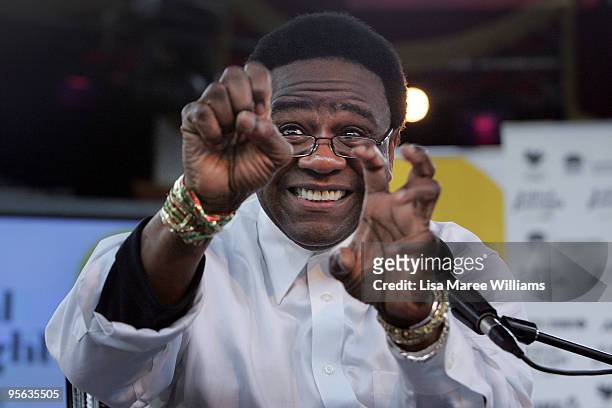 American soul singer Al Green attends a press conference at The Famous Spiegeltent on January 8, 2010 in Sydney, Australia.