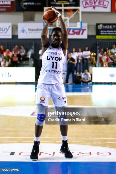Diawara Djene of Lyon during the Women's League, Semi Final Second Leg match between Lyon Asvel Feminin and Tango Bourges on May 8, 2018 in Lyon,...