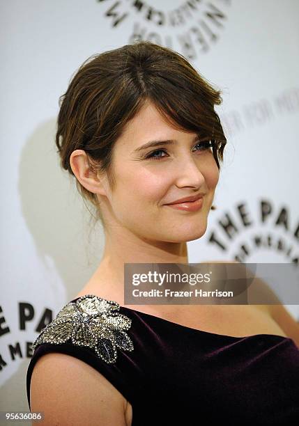 Actress Cobie Smulders arrives at the Paley Center For Media Celebrates "How I Met Your Mother" 100th Episode on January 7, 2010 in Beverly Hills,...