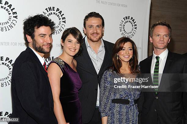 Actors Josh Radnor, Cobie Smulders, Jason Segel, Alyson Hannigan and Neil Patrick Harris arrive at the Paley Center For Media Celebrates "How I Met...