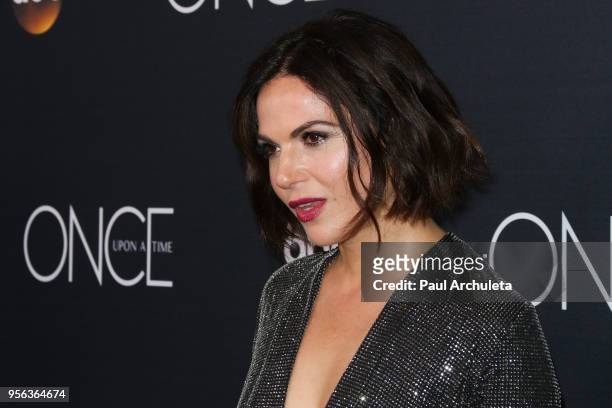 Acteess Lana Parrilla attends the "Once Upon A Time" finale screening at The London West Hollywood at Beverly Hills on May 8, 2018 in West Hollywood,...
