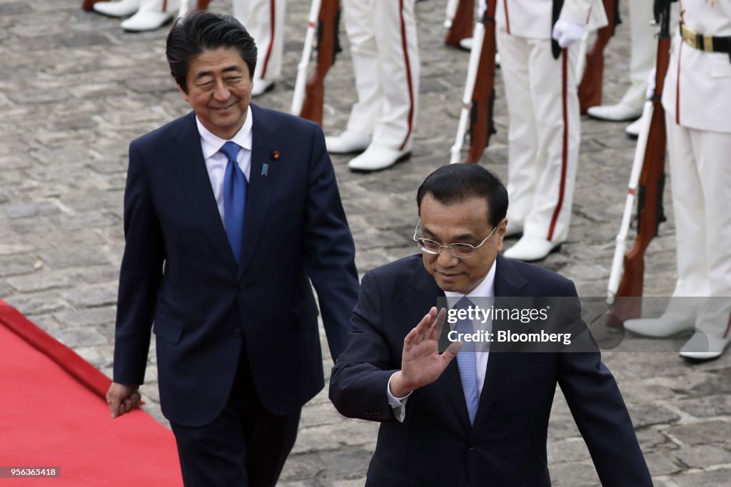 Japan's Prime Minister Shinzo Abe and China's Premier Li Keqiang Hold Japan-China Summit