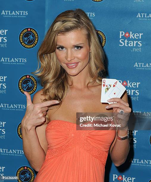 Model/TV personality Joanna Krupa is presented as the Pokerstars.net and North American Poker Tour 2010 Show Host at Atlantis Paradise Island on...