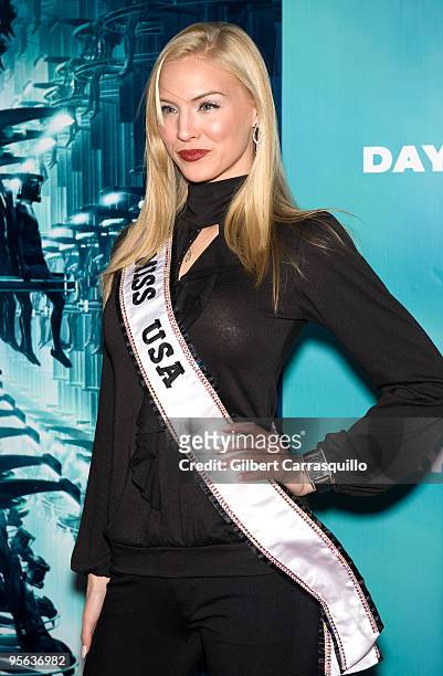 Miss USA Kristen Dalton attends the premiere of "Daybreakers" at the SVA Theater on January 7, 2010 in New York City.